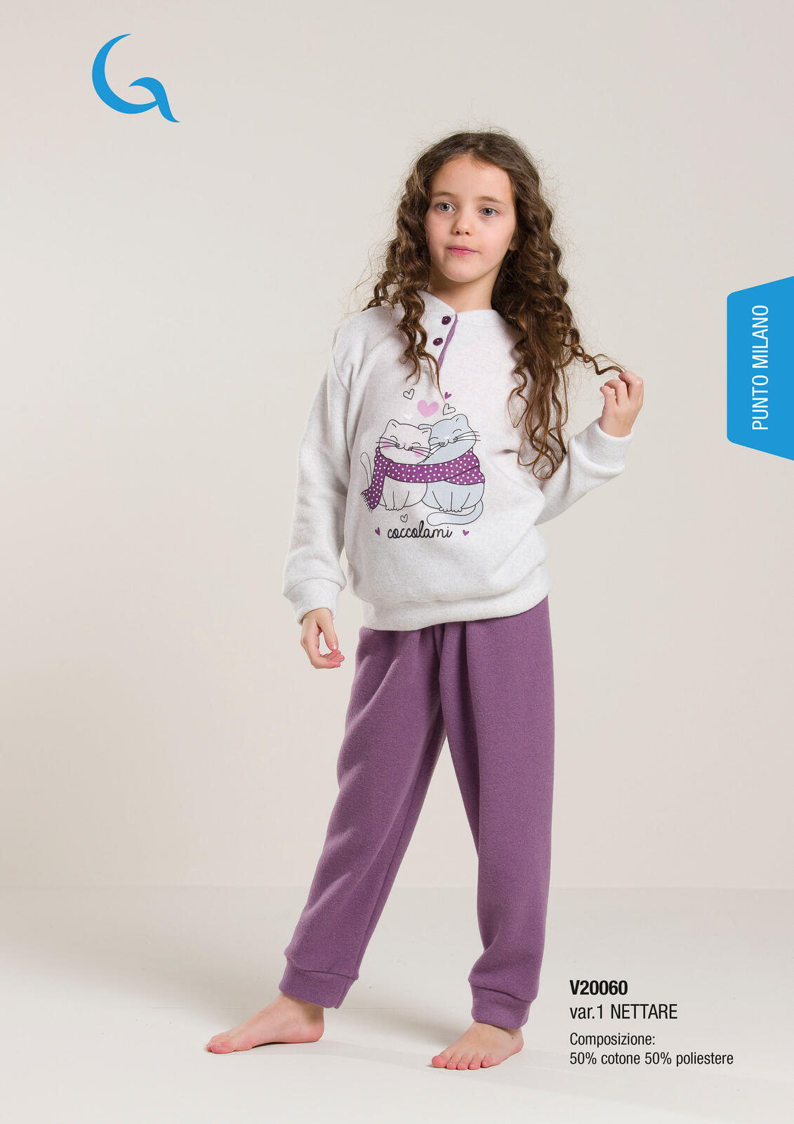 GIRLS' PAJAMAS M/L V20060 Tellini S.r.l. Wholesale Clothing